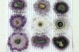 Lot: / to Amethyst Stalactite Slices ( Pieces) #77706-2